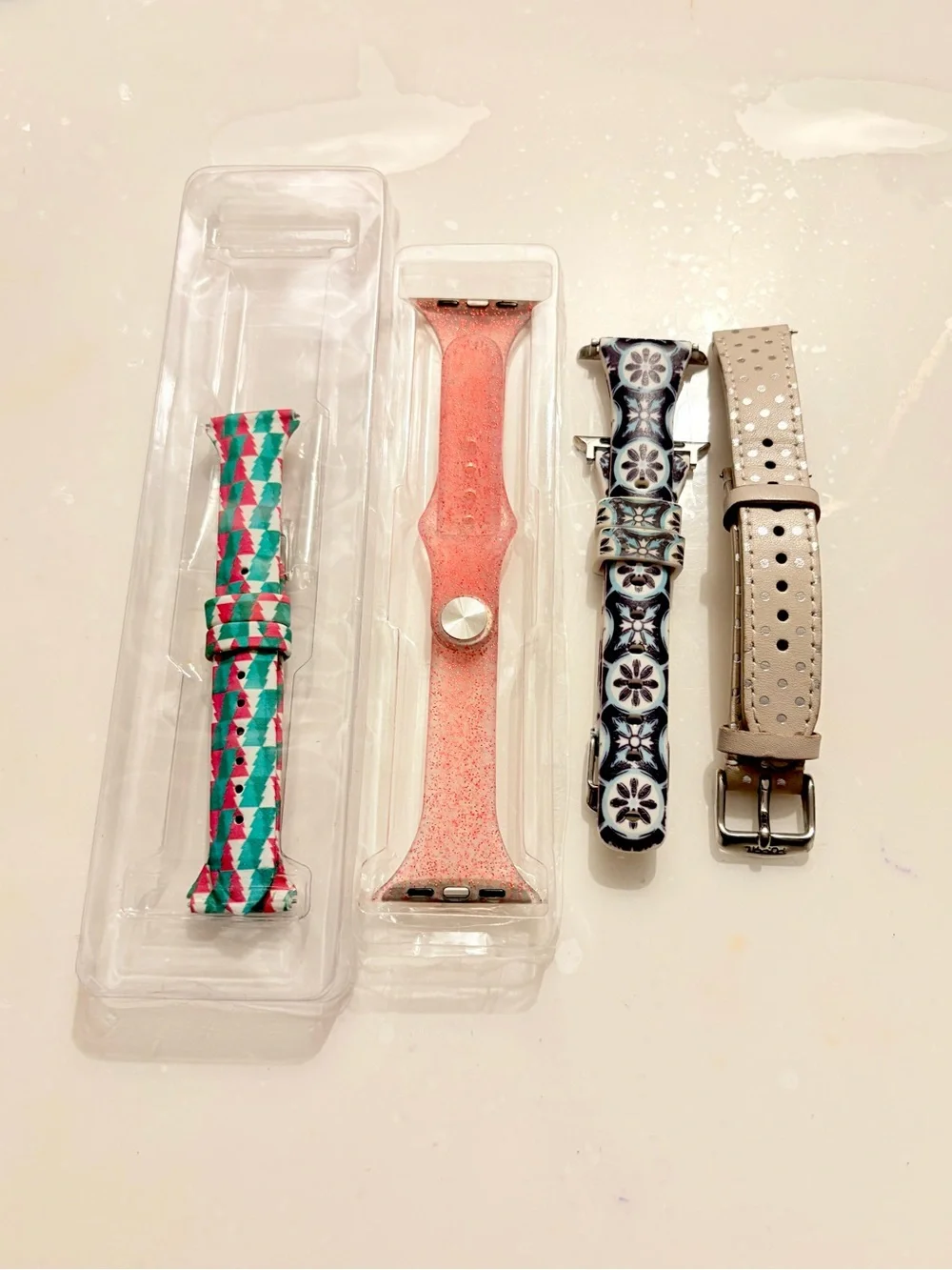 Apple Watch Compatible Silicone Band Lot of 4 38/42mm Multicolor Straps NWOT